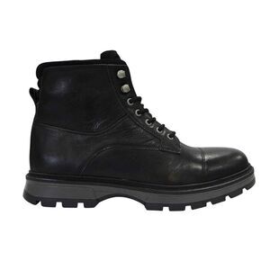 Firetrap Mens Ralf Leather Round Toe Hiking Boots / Black
